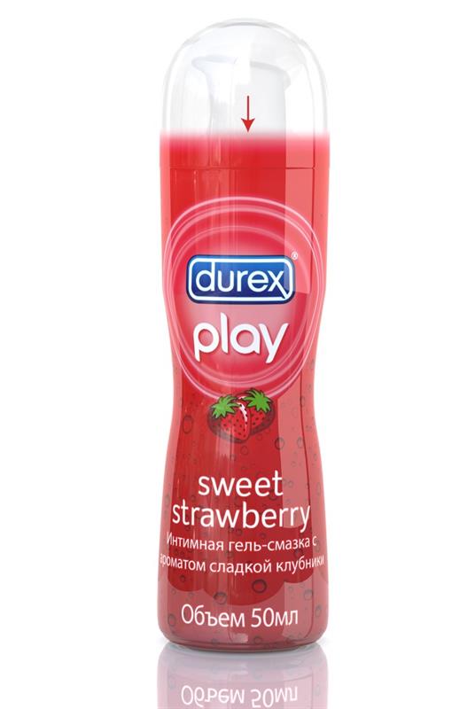 Durex Play Sweet Strawberry, гель-смазка ( с ароматом сладкой клубники) 50 мл durex play very cherry гель смазка 100 мл