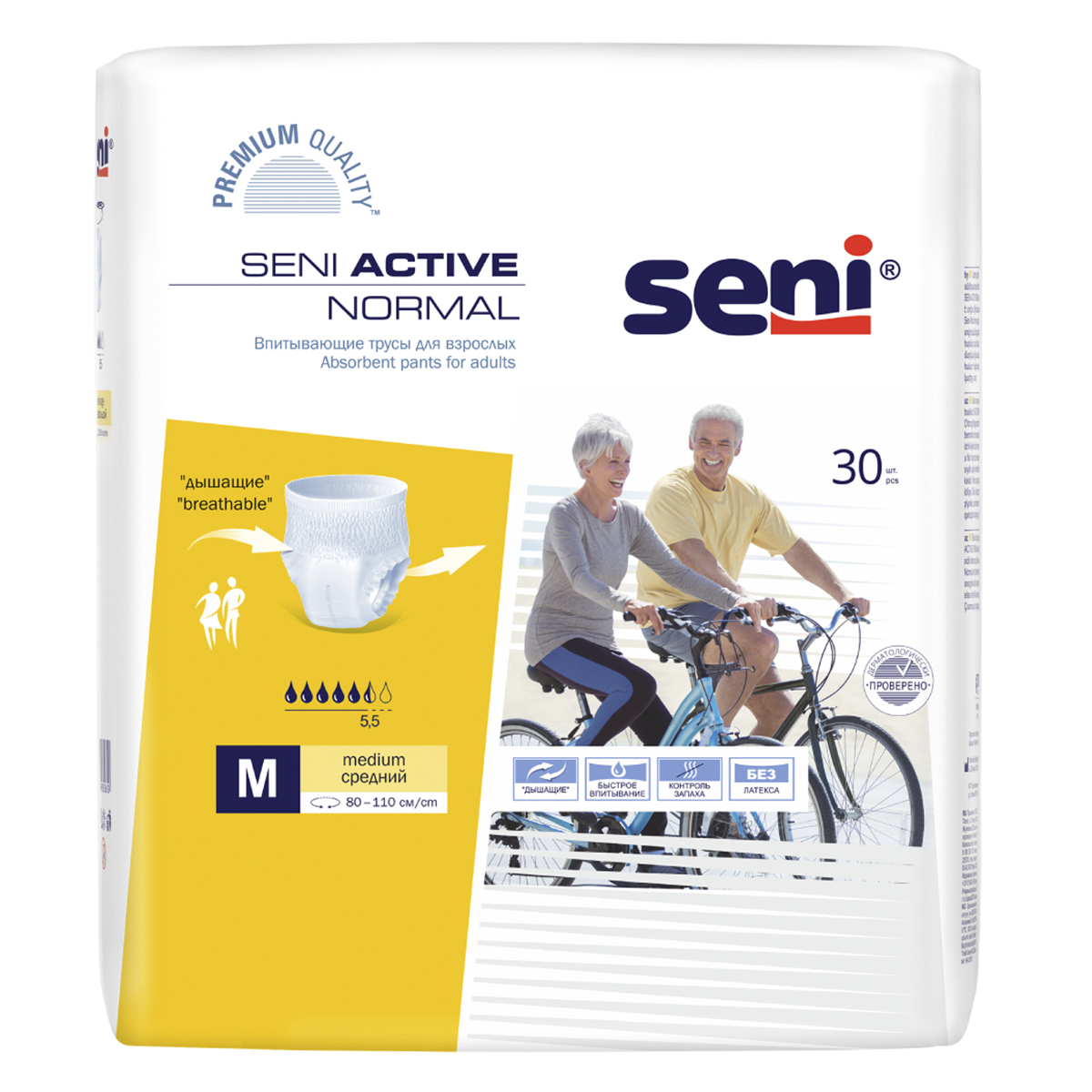 

Seni Active Normal, трусы впитывающие (M), 30 шт.