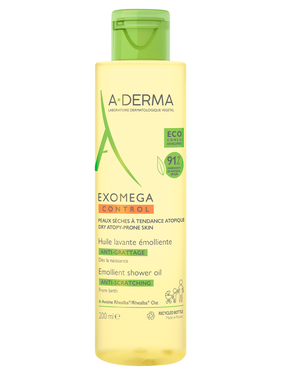 A-Derma Exomega Control, масло для душа смягчающее, 200 мл