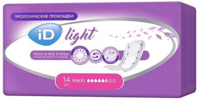 

iD Light Maxi, урологические прокладки, 14 шт.