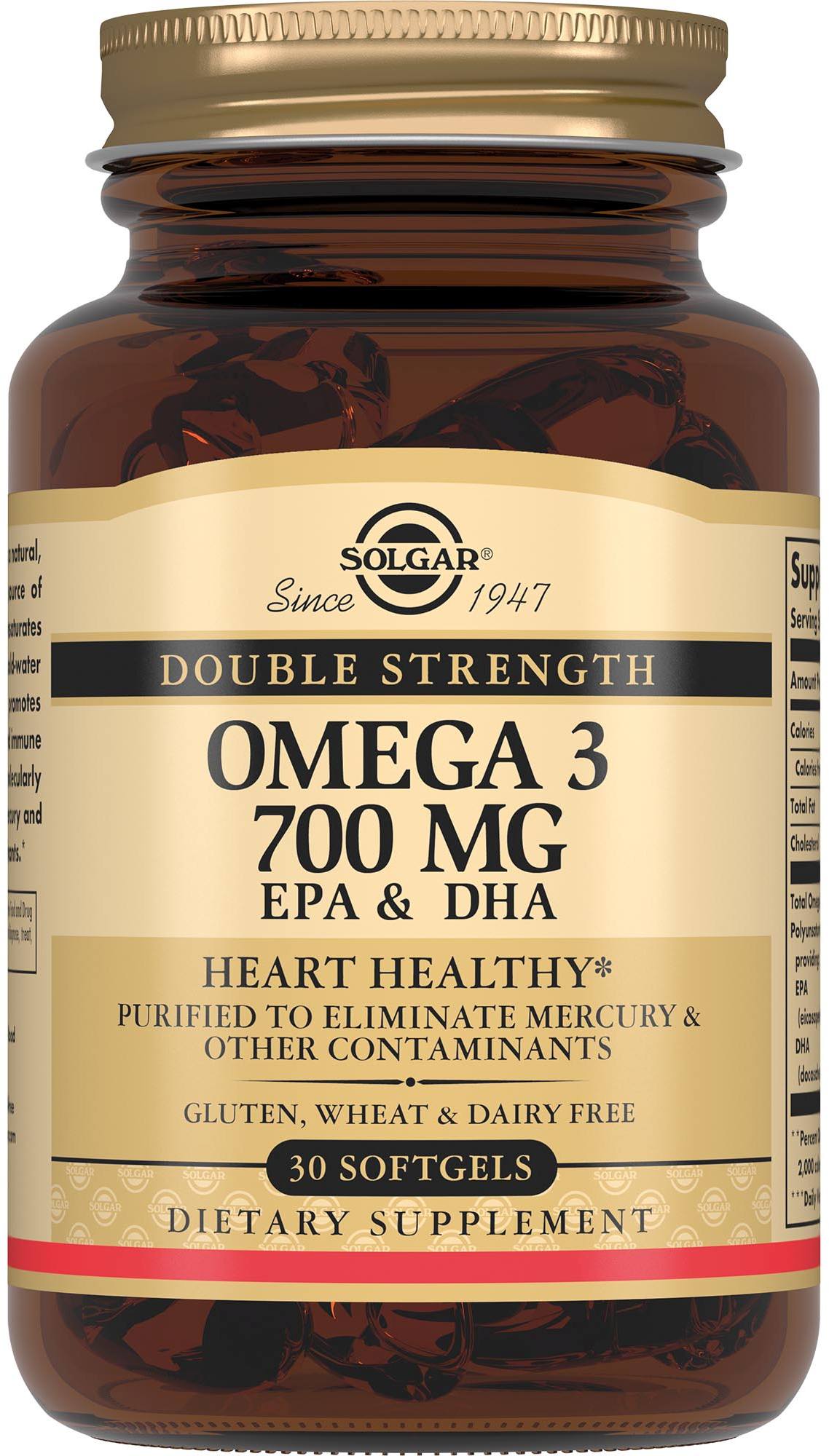 Солгар Двойная Омега-3, капсулы 700 мг, 30 шт. омега 3 капсулы массой 1400 мг 80 шт