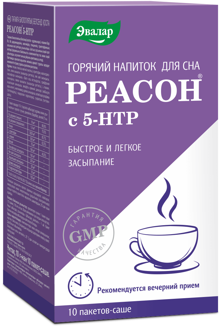

Реасон 5-HTP, порошок, саше, 10 шт.