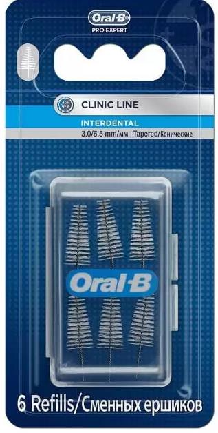 

ORAL-B, ершики для межзубной щетки конические, 6 шт.