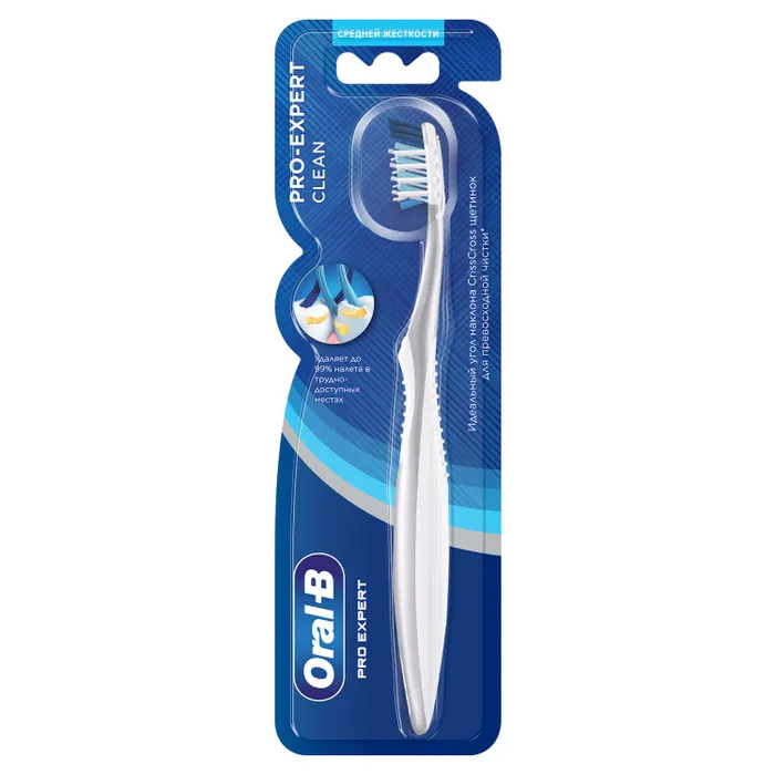 ORAL-B Зубная щетка Pro-Expert Clean 35 средняя, 1 шт. зубная щетка parodontax expert clean