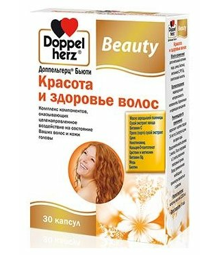 Доппельгерц Бьюти красота и здоровье волос, капсулы, 30 шт. цинк mishido zinc biocaps цитрат цинка капсулы 60 шт