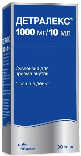 Детралекс, суспензия 1000 мг/10 мл, саше 10 мл, 30 шт.