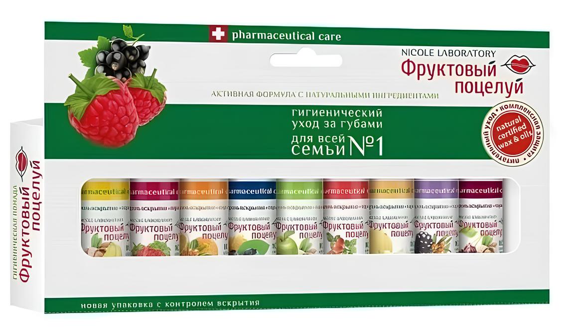

Помада губная Michel Фруктовый Поцелуй микс, набор 9 шт.