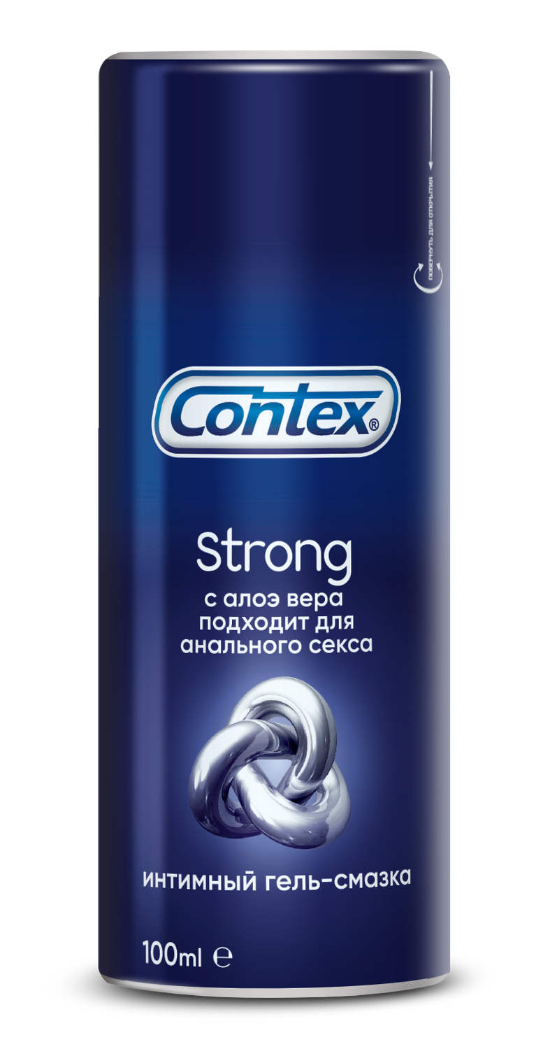 Contex Strong, гель-смазка с регенерирующим эффектом для анального секса, 100 мл сотворена его помощницей