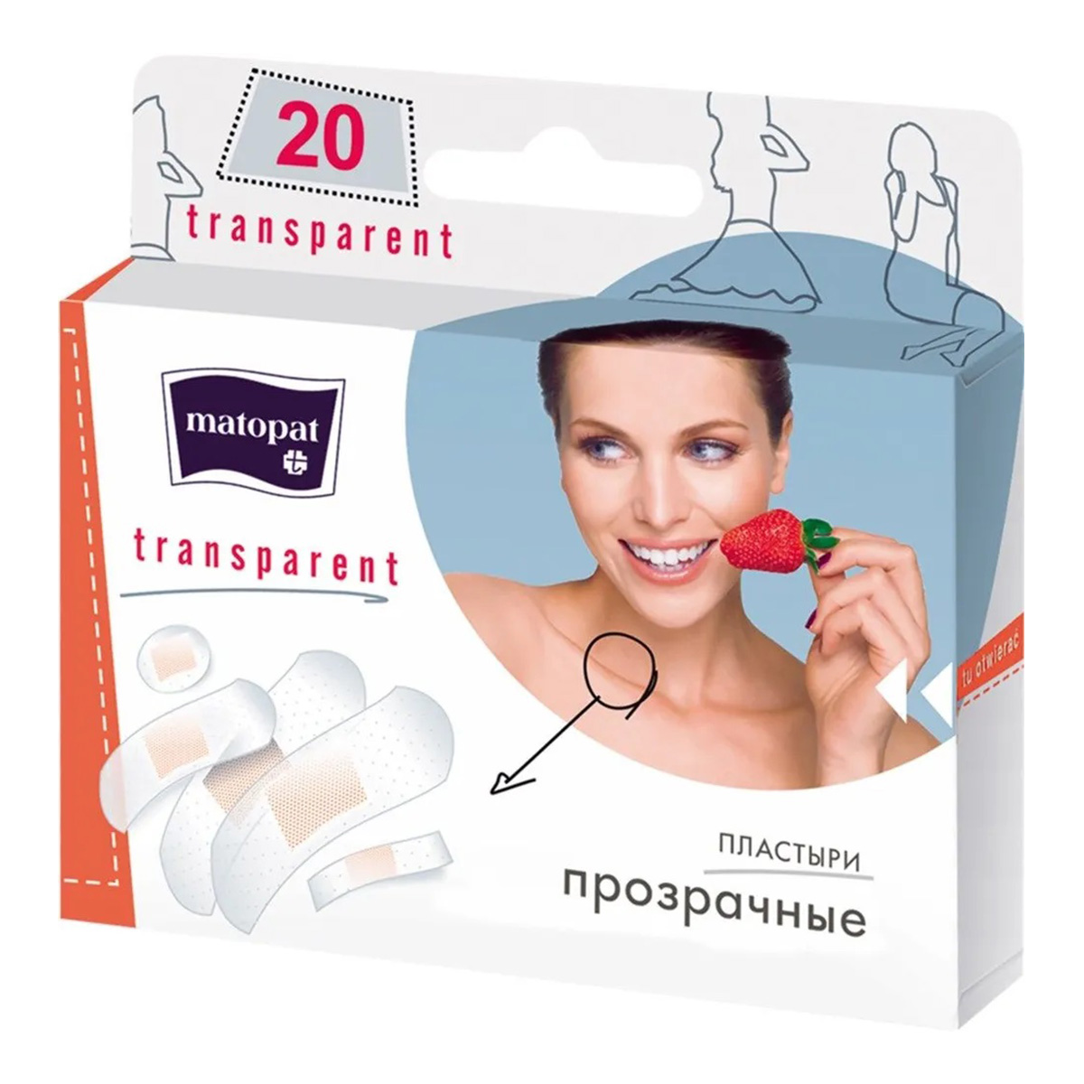 Пластырь Matopat Transparent, 20 шт.