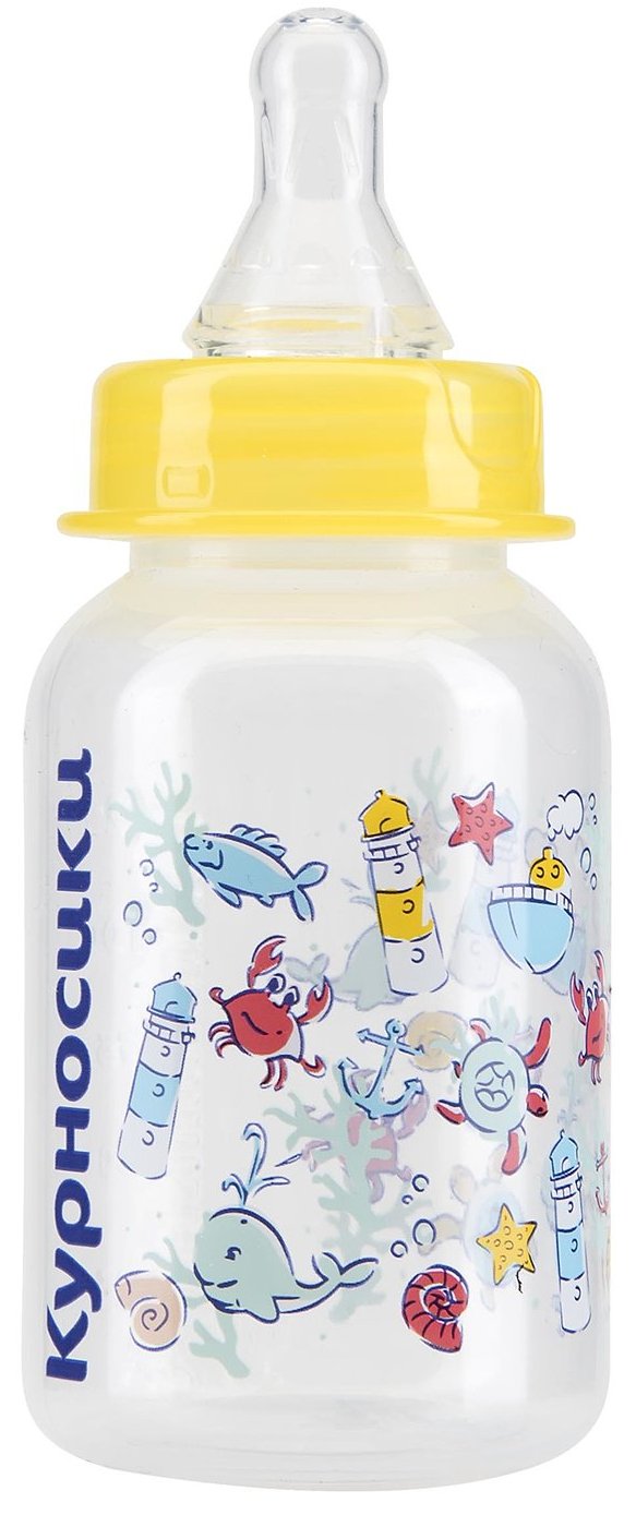 

Бутылочка Курносики с силиконовой соской 0+, 125 мл