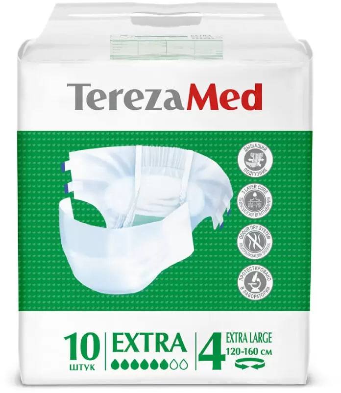 

TerezaMed, подгузники для взрослых XL Extra, 10 шт.