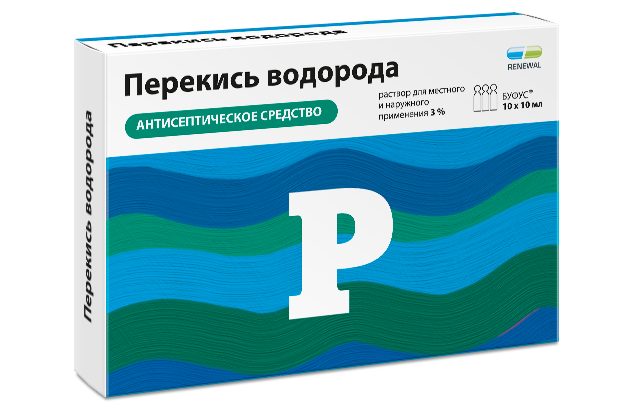 

Перекись водорода, раствор, 3%