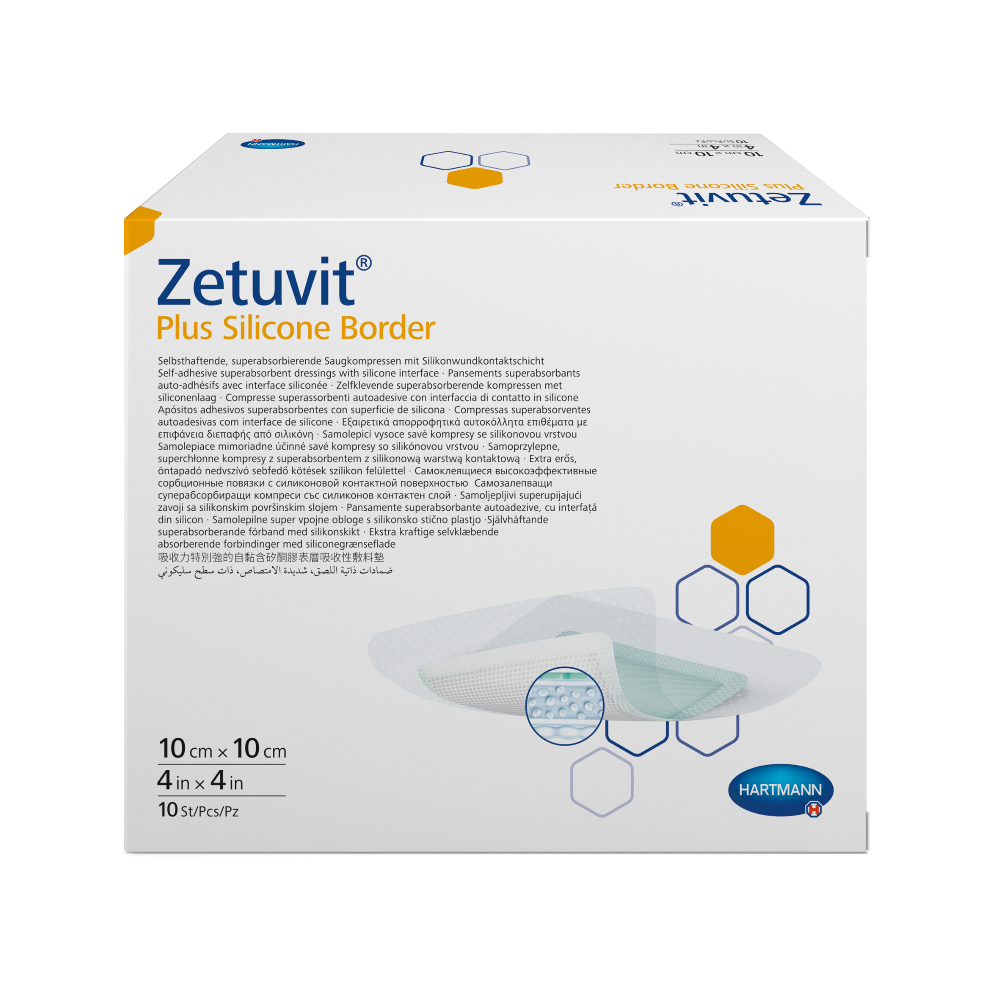 Hartmann Zetuvit Plus Silicone, повязка стерильная суперабсорбирующая (с контактн. слоем из силикона) 10 х 10 см, 10 шт. руническая диагностика