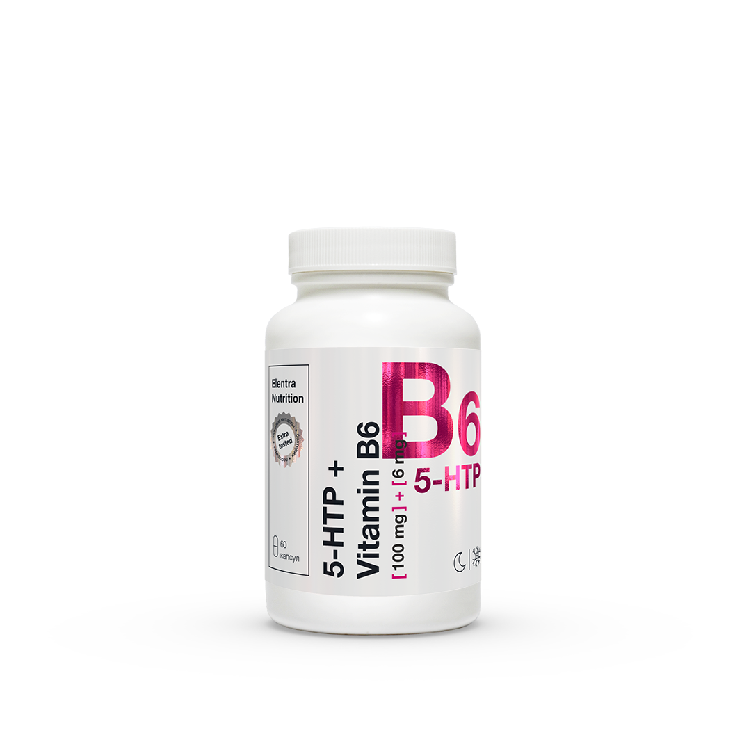 Elentra Nutrition 5-НТР+Витамин В6, капсулы 310 мг, 30 шт. ацетил l карнитин mrm nutrition капсулы 870мг 60шт