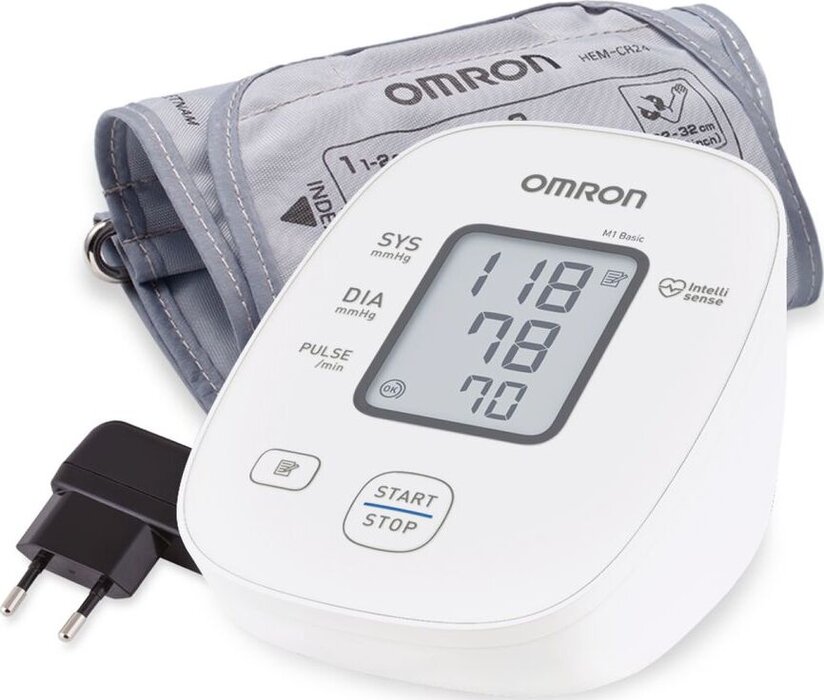 Omron Тонометр автоматический на плечо M1 basic, манжета 22-32 см, адаптер