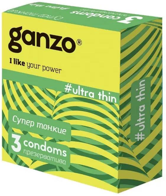 Ganzo Ultra Thin Презервативы (RISI) ультратонкие, 3 шт.