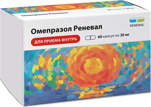 Омепразол Реневал капс 20 мг 60 шт