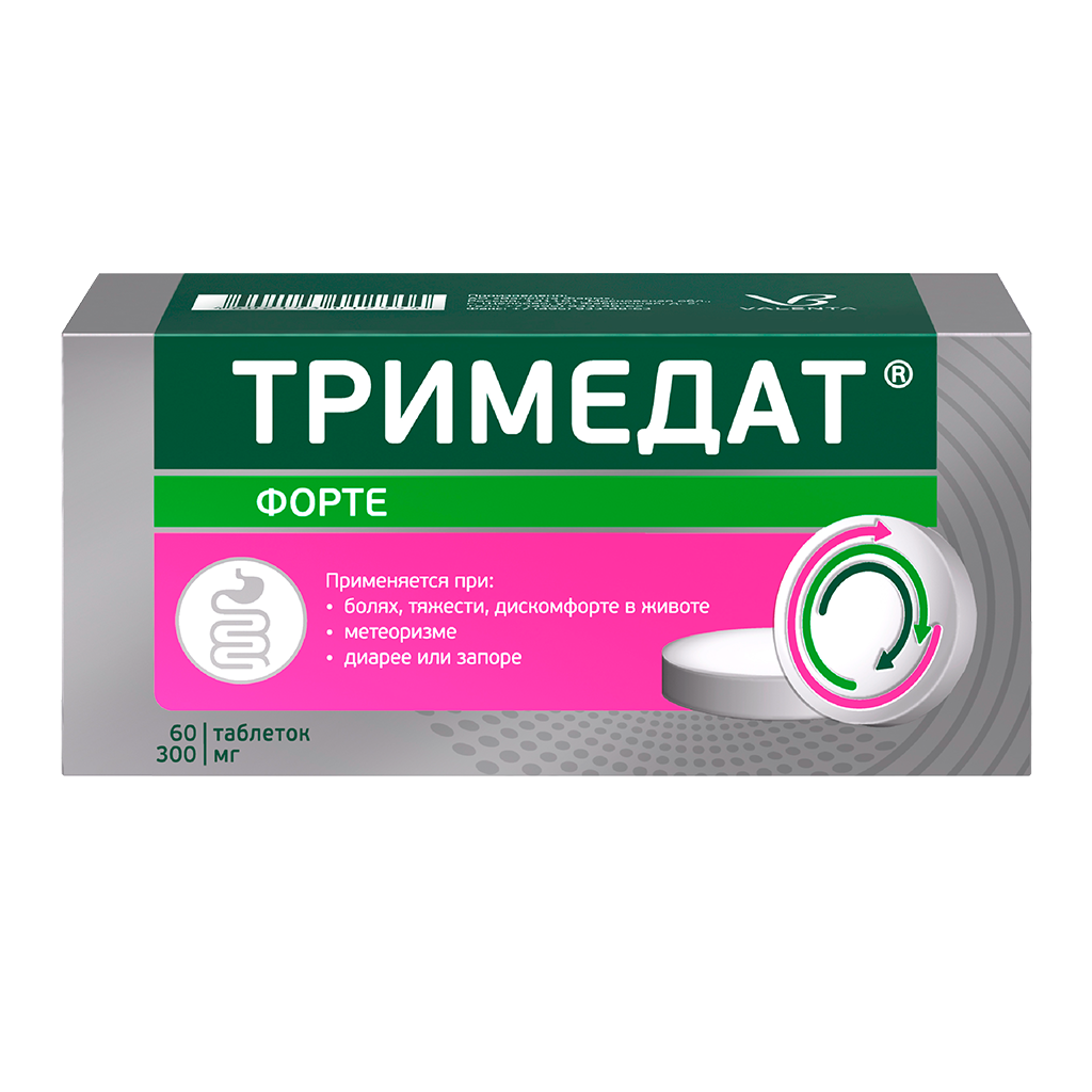 Тримедат форте, таблетки пролонг. покрыт. плен. об. 300 мг, 60 шт.