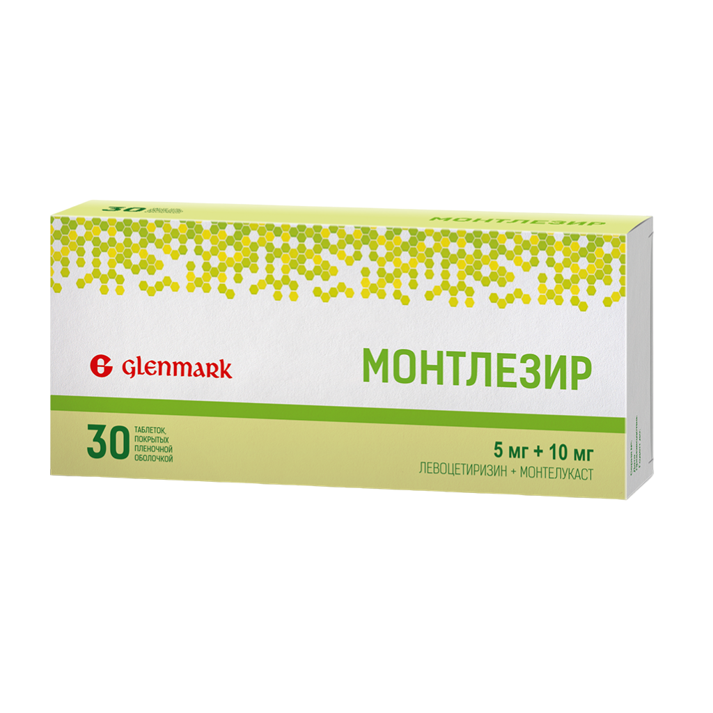 

Монтлезир, таблетки 5 мг+10 мг, 30 шт.
