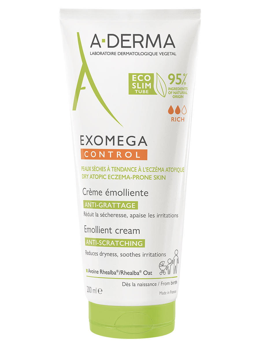 A-Derma Exomega Control крем для лица и тела смягчающий, 200 мл