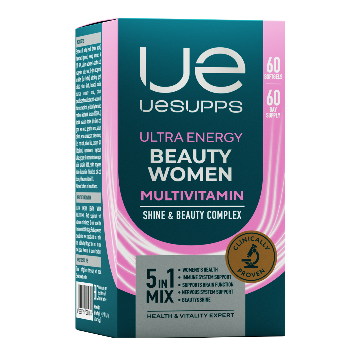 Uesupps/Уесаппс ultra energy бьюти вумен мультивитамин капсулы №60