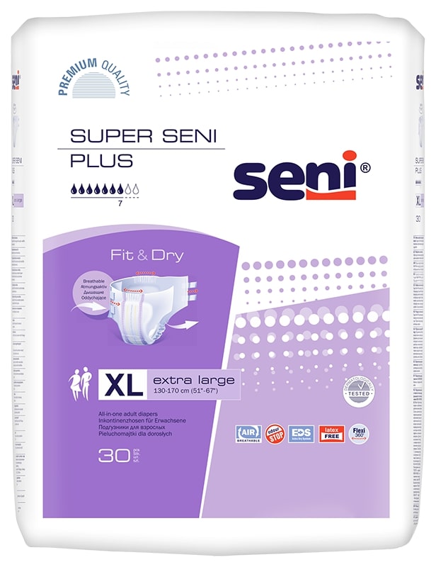 Seni Super Plus, подгузники для взрослых (XL), 30 шт.