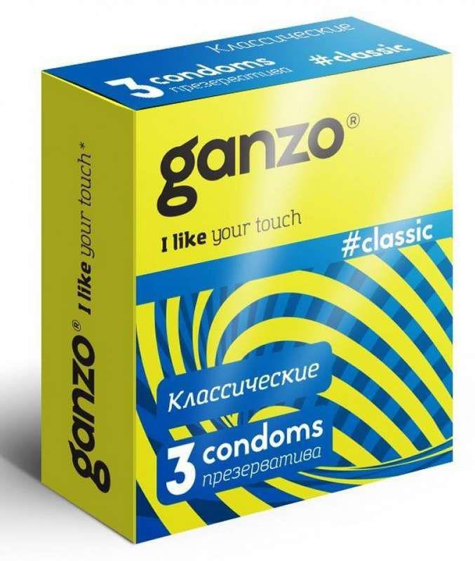 Ganzo Classic Презервативы, 3 шт. презервативы ganzo extase 3 шт смазка sexnow classic 50 мл