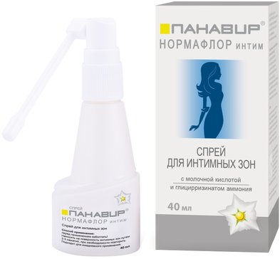 Панавир интим Нормафлор с молочной кислотой и глицирризинатом аммония спрей 40 мл