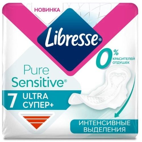 

Прокладки Либресс Ультра Pure Sensitive Супер, 7 шт.