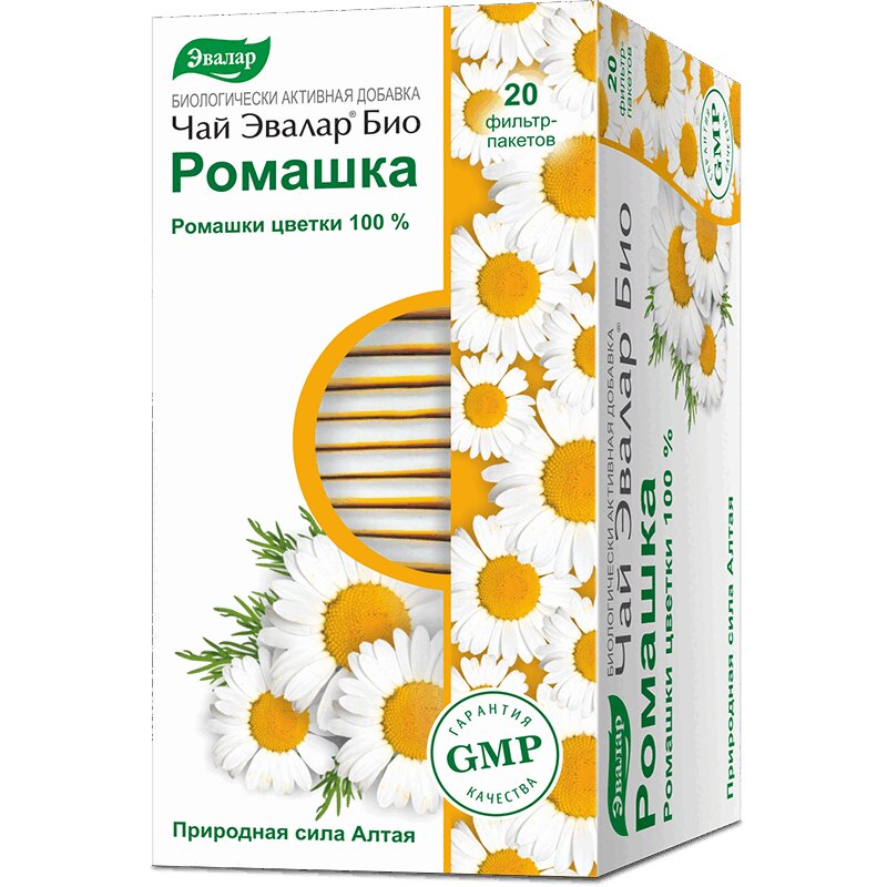 

Чай Эвалар Био Ромашка, фильтр-пакеты 1,2 г, 20 шт.