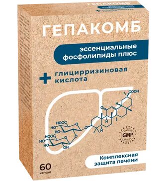 Гепакомб эссенциальные фосфолипиды плюс капс. 60 шт бад