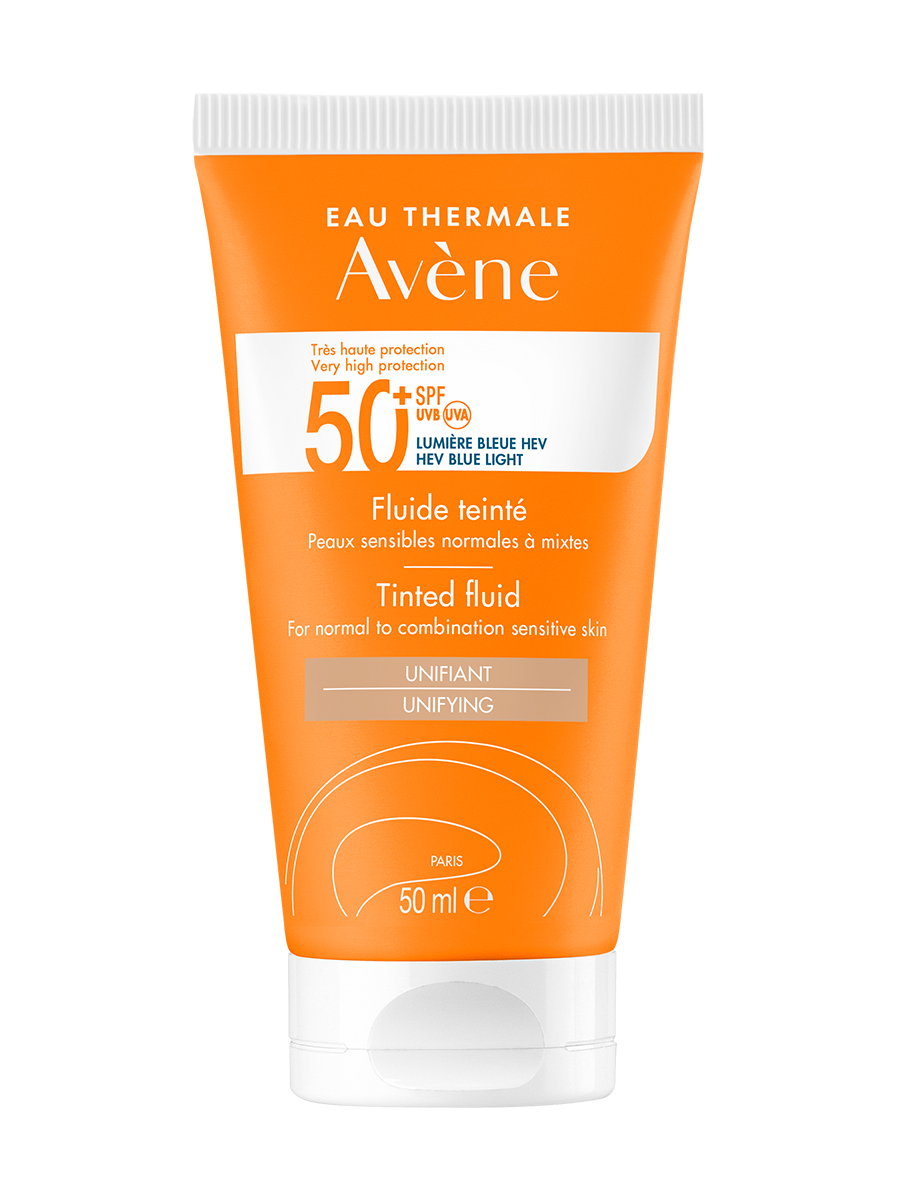 Avene, солнцезащитный тонирующий флюид SPF 50+, 50 мл icon skin солнцезащитный крем spf 30 pa invisible touch 50