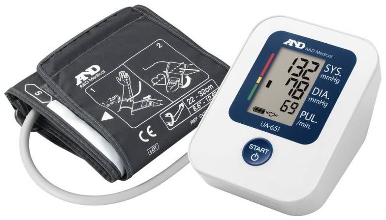 Тонометр AND UA-888 АС, автоматический с адаптером (эконом), манжета 22-32 см автоматический тонометр urm на запястье digital blood pressure monitor
