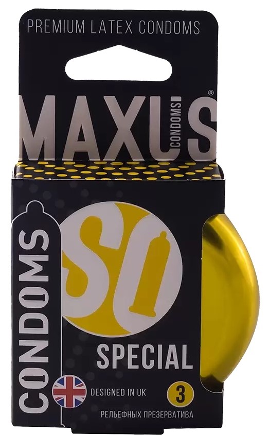 Maxus Special презервативы точечно-ребристые 3 шт. maxus air classic презервативы 3 шт