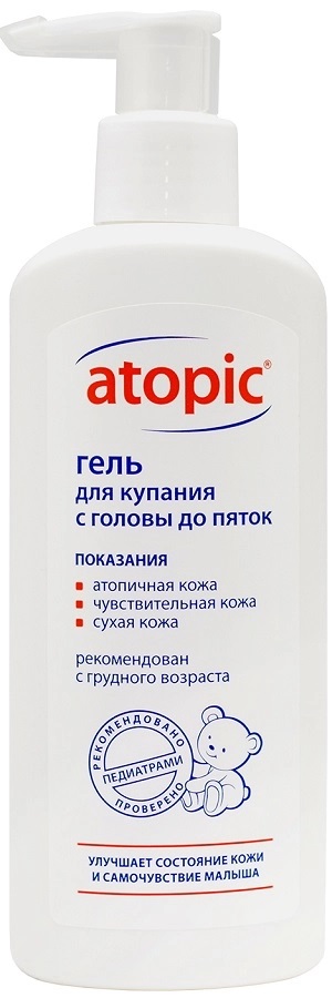 Atopic гель для купания с головы до пяток 250 мл, 1 шт.