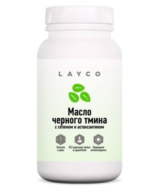 Layco, масло черного тмина с селеном и астаксантином, капсулы, 60 шт.