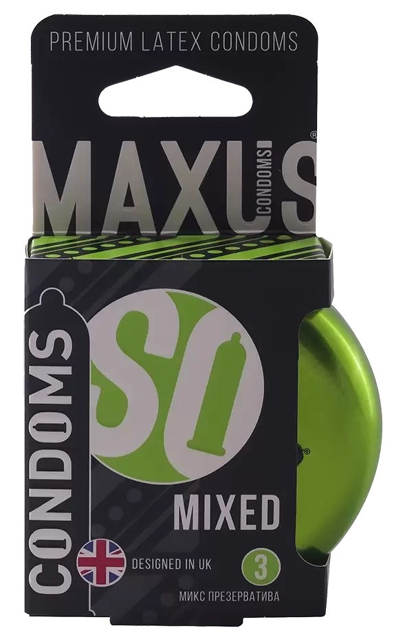 Maxus Mixed презервативы микс-набор 3 шт. подарочный набор по уходу за телом lookoshko в pink стиле 4в1