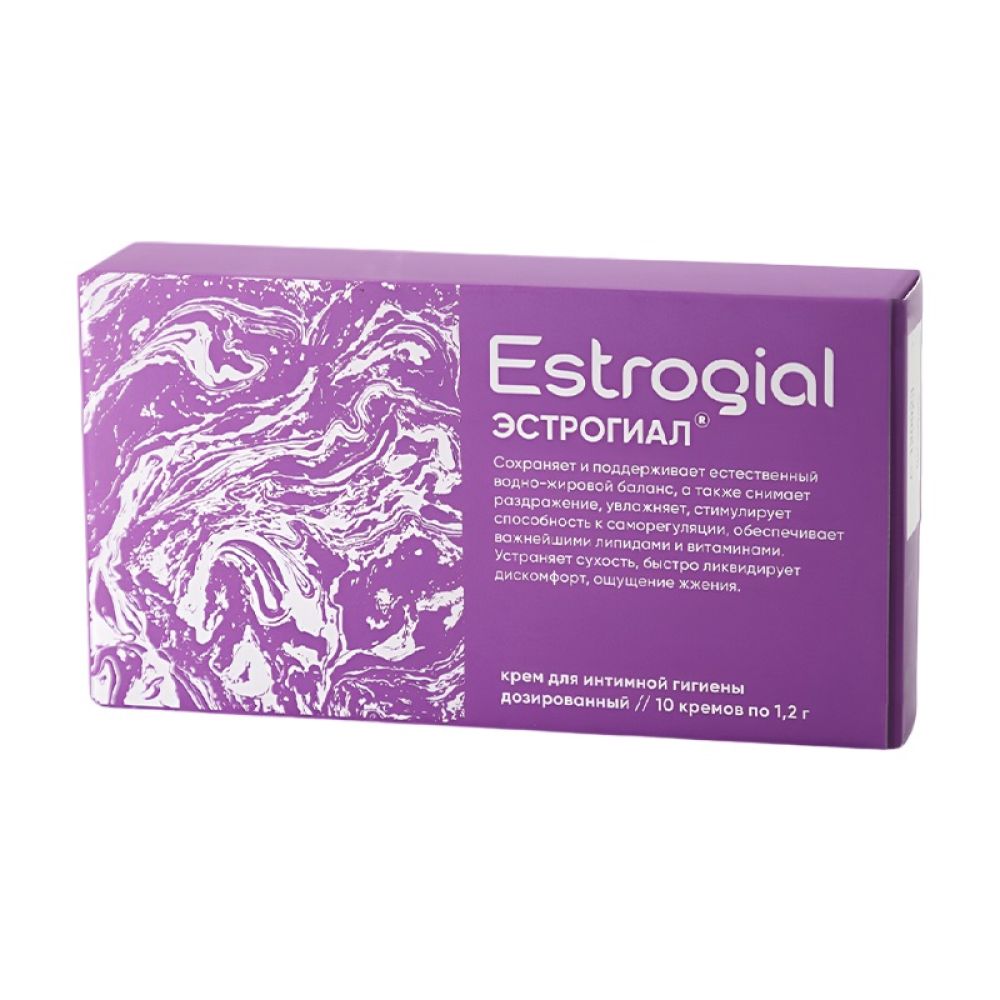 Эстрогиал, крем для интимной гигиены 1.2 г, 10 шт.