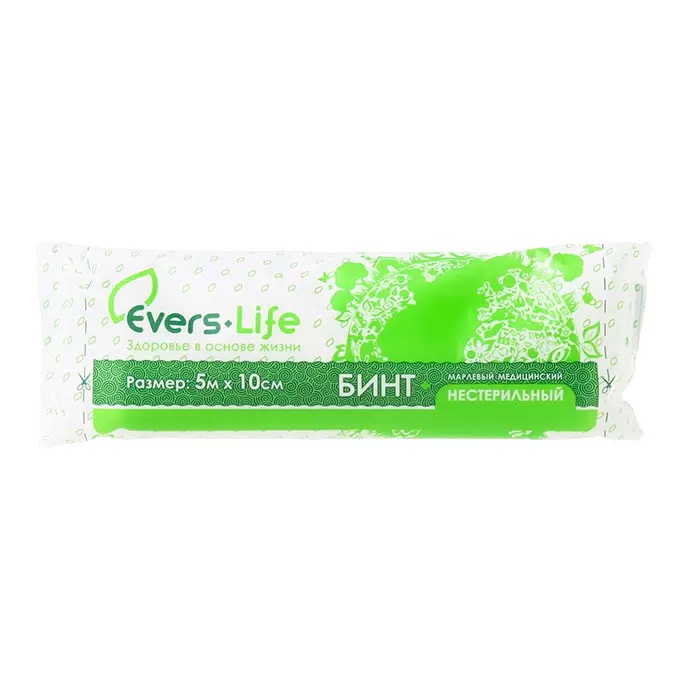 Evers-Life Бинт марлевый нестерильный, 5м х 10см