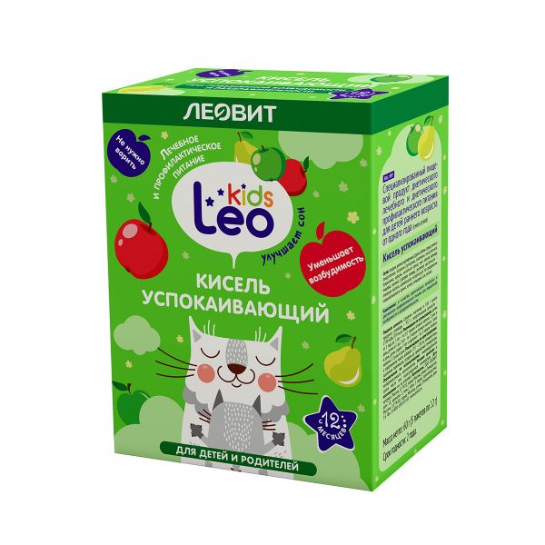Леовит Leo Kids, кисель успокаивающий для детей, пакетики 12 г, 5 шт.