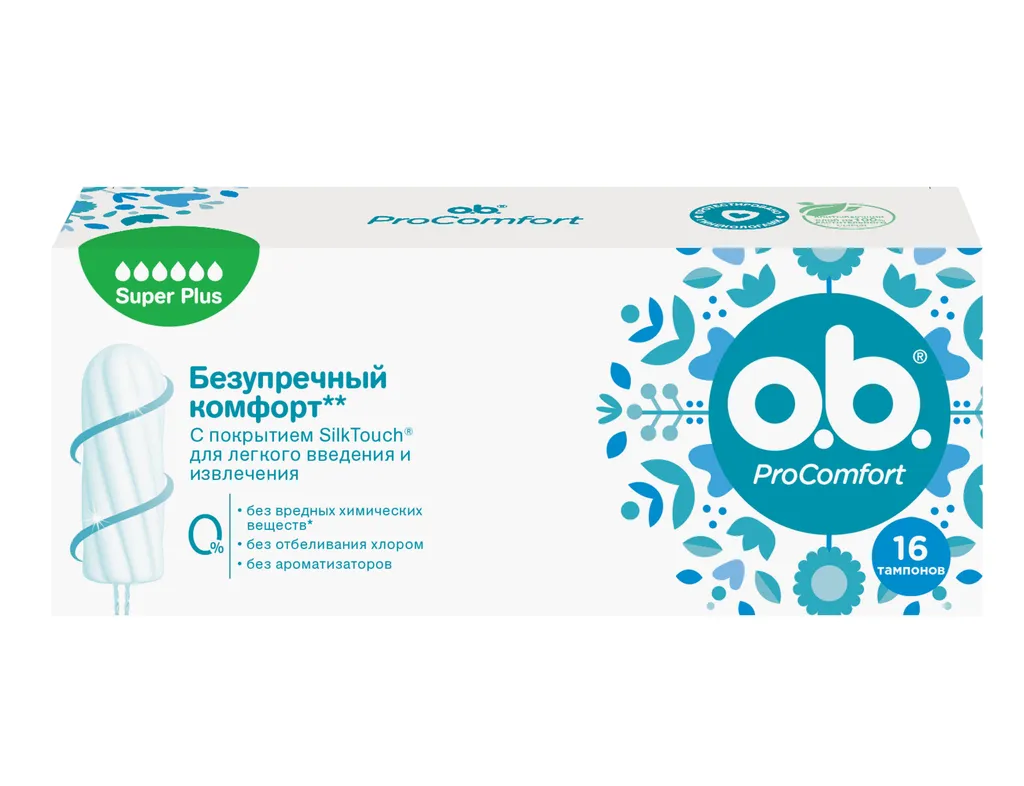 

o.b. ProComfort Super plus, тампоны, 16 шт.