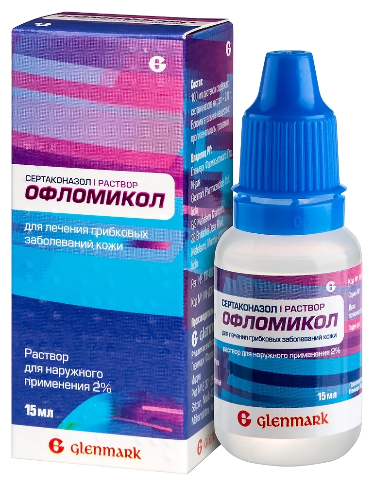 

Офломикол, раствор 2% 15 мл, 1 шт.