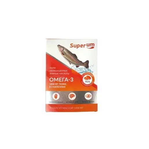 Superum, Омега-3 90%, капсулы, 30 шт.