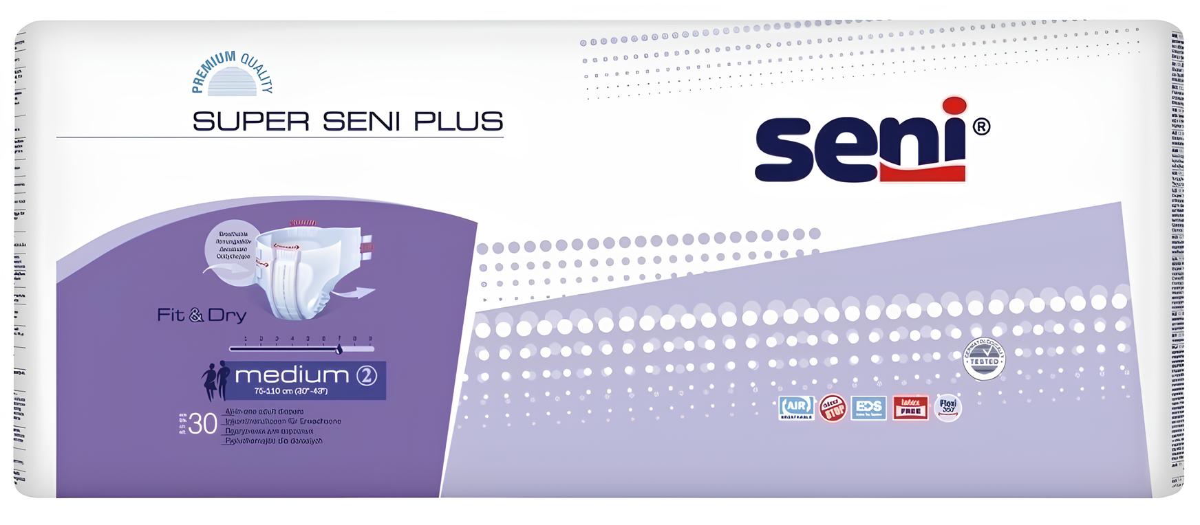 Seni Super Plus, подгузники для взрослых (M), 30 шт.