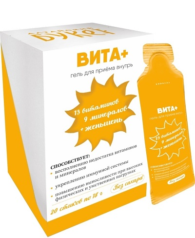 

Вита+, гель, стик-пакеты 18 г, 20 шт.