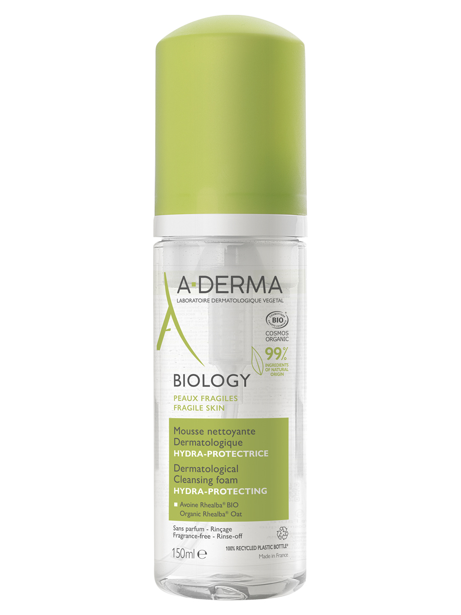 A-Derma Biology, пенка очищающая для хрупкой кожи, 150 мл