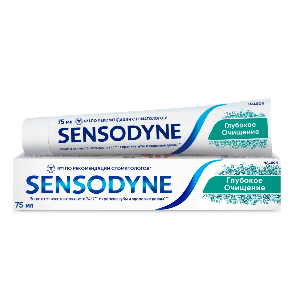 Зубная паста Sensodyne Глубокое Очищение для чувствительных зубов с фтором, 75 мл
