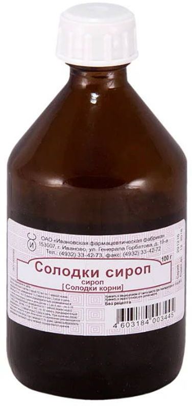 Солодки сироп (Ивановская фармфабрика), 100 г солодки сироп фл 100г инд уп с мерн ложк