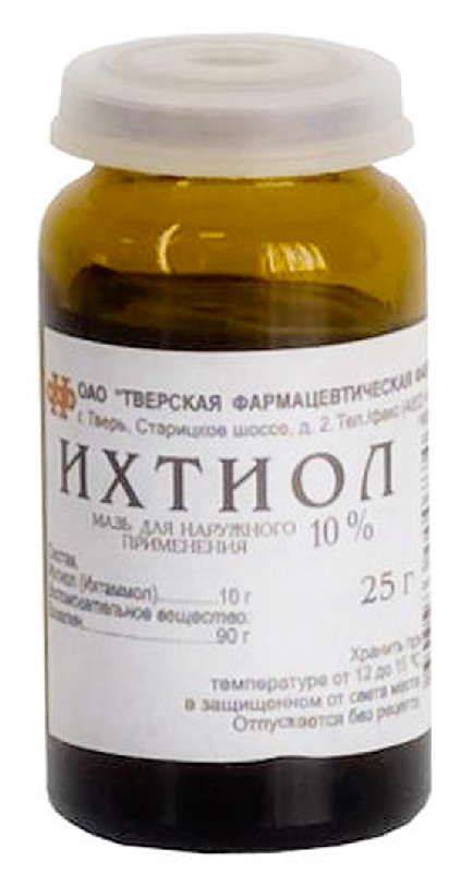 Ихтиол, мазь 10% (Тверская фармацевтическая фабрика), 25 г ауробин мазь для ректального и наружного применения 20 г
