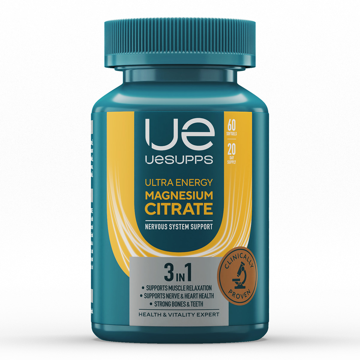 

UESUPPS Ультра Энерджи Магния Цитрат, капсулы, 60 шт.